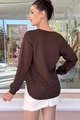 V Yaka Modal Kumaş Sweatshirt