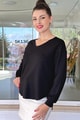 V Yaka Modal Kumaş Sweatshirt