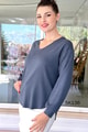 V Yaka Modal Kumaş Sweatshirt