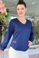 V Yaka Modal Kumaş Sweatshirt