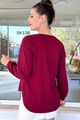 V Yaka Modal Kumaş Sweatshirt