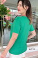 V Yaka Ribanalı Viskon Tshirt