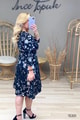 Varaklı Baskılı Elbise