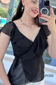 Volanlı Şifon Bluz