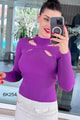 Yaka Kenarı Açık Triko Body