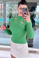 Yaka Kenarı Açık Triko Body