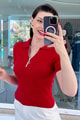 Yakası Fermuarlı Polo Yaka Fitilli Kaşkorse Tshirt