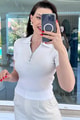 Yakası Fermuarlı Polo Yaka Fitilli Kaşkorse Tshirt