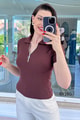 Yakası Fermuarlı Polo Yaka Fitilli Kaşkorse Tshirt