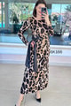 Yandan Bağlamalı Kristal Kumaş Elbise