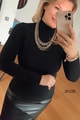Yarım Balıkçı Yaka Triko Bluz