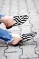 Zebra Desenli Terlik