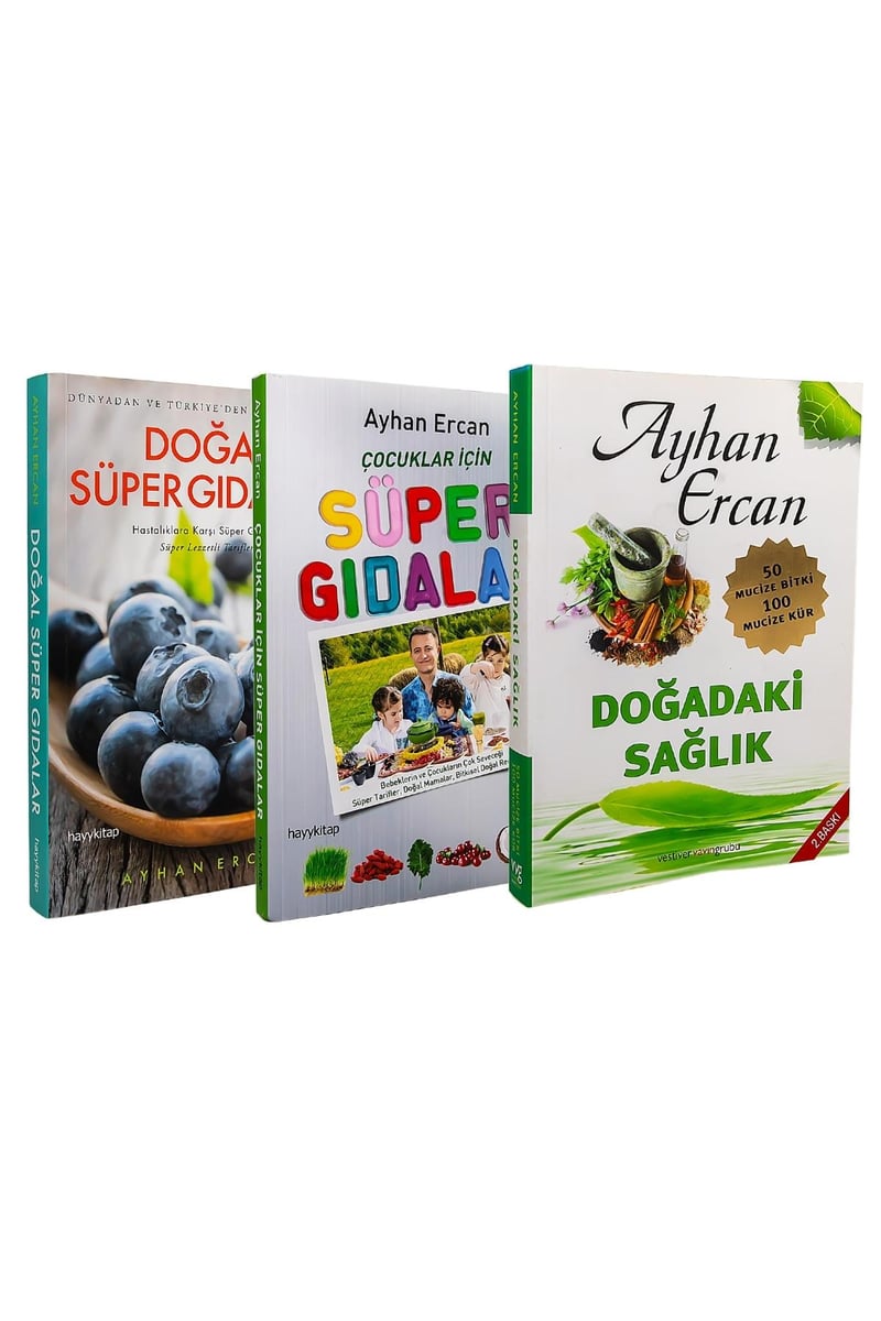 3'lü Kitap Set - Doğal Supergıdalar & Çocuklar için Supergıdalar & Doğadaki Sağlık