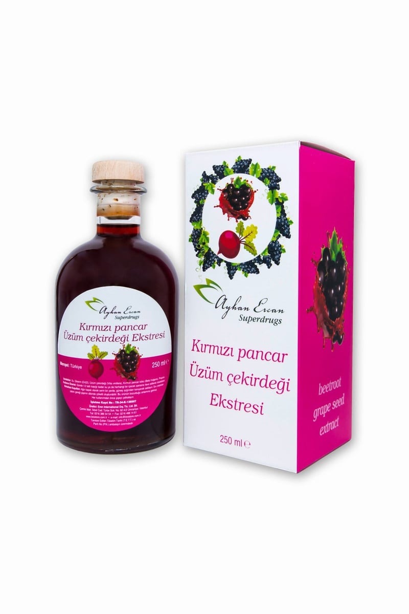 AYHAN ERCAN Kırmızı Pancar&Üzüm Çekirdeği Ekstresi 250ml