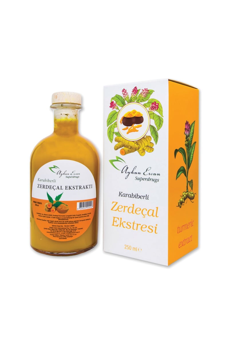 AYHAN ERCAN Superdrugs Karabiberli Zerdeçal Ekstraktı 250 ml