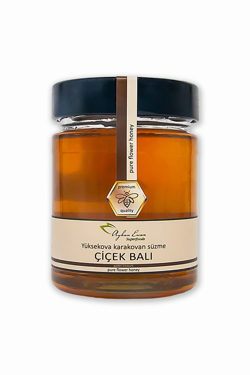 AYHAN ERCAN Yüksekova Karakovan Süzme Çiçek Balı 350g
