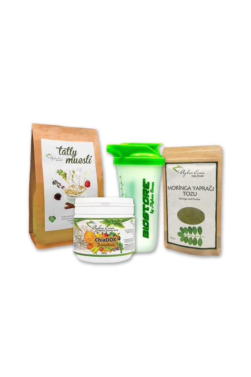 BAHARA HOŞGELDİN SEPETİ Chiadox Portakal-Moringa Çayı-Tatly Müsli (Shaker Hediyeli)