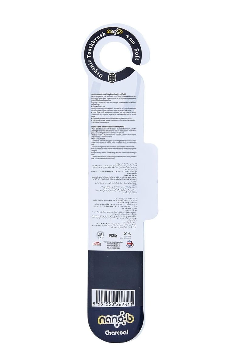 Bambu Kömürü Organik Diş Fırçası 4 Cm