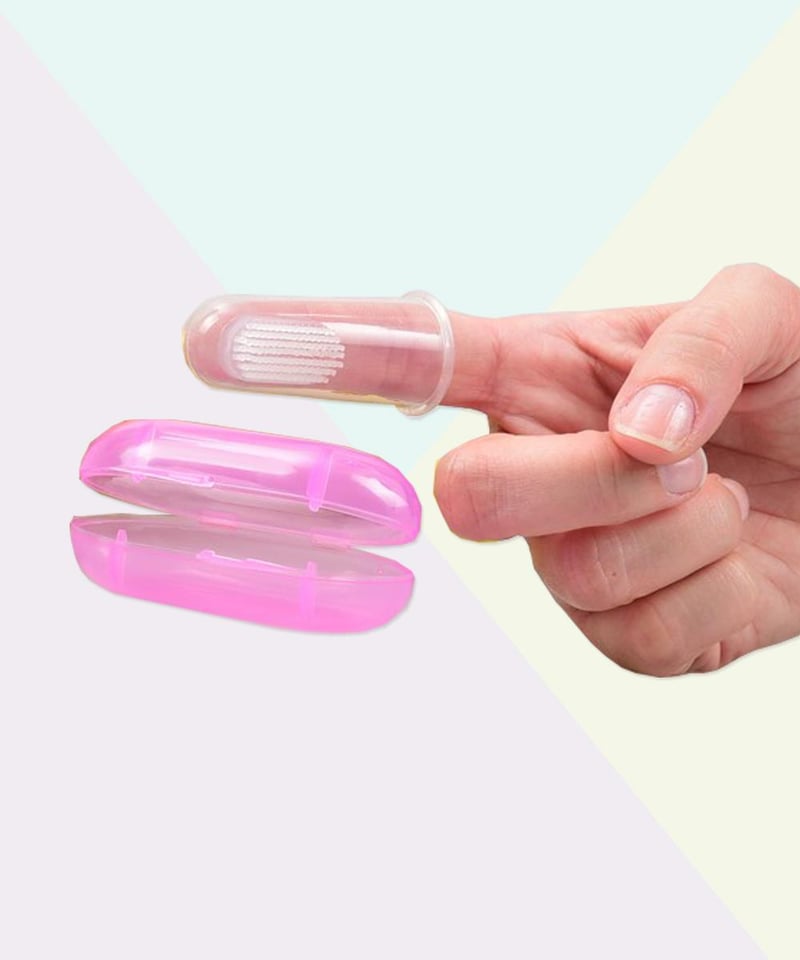 Bio Smile Smiley Baby Pembe Silikon Parmak Fırça 