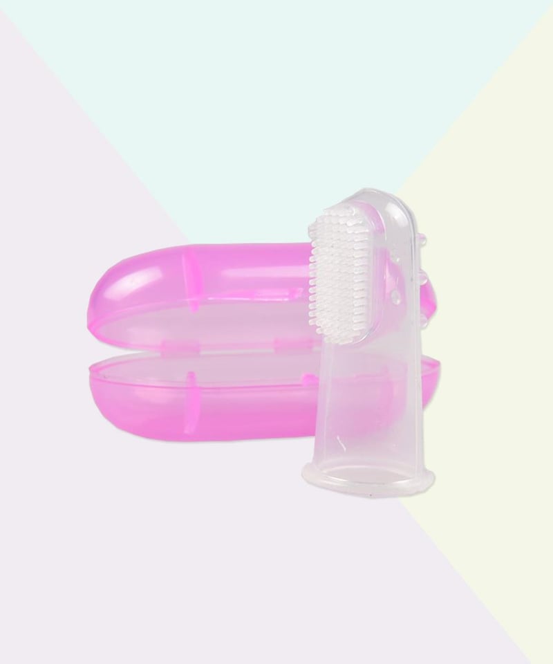 Bio Smile Smiley Baby Pembe Silikon Parmak Fırça 