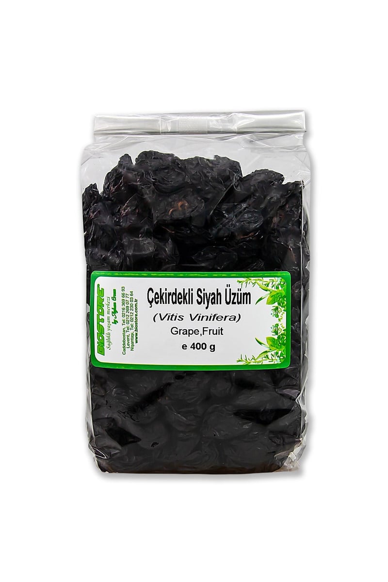 BIO STORE Çekirdekli Siyah Üzüm 400 g