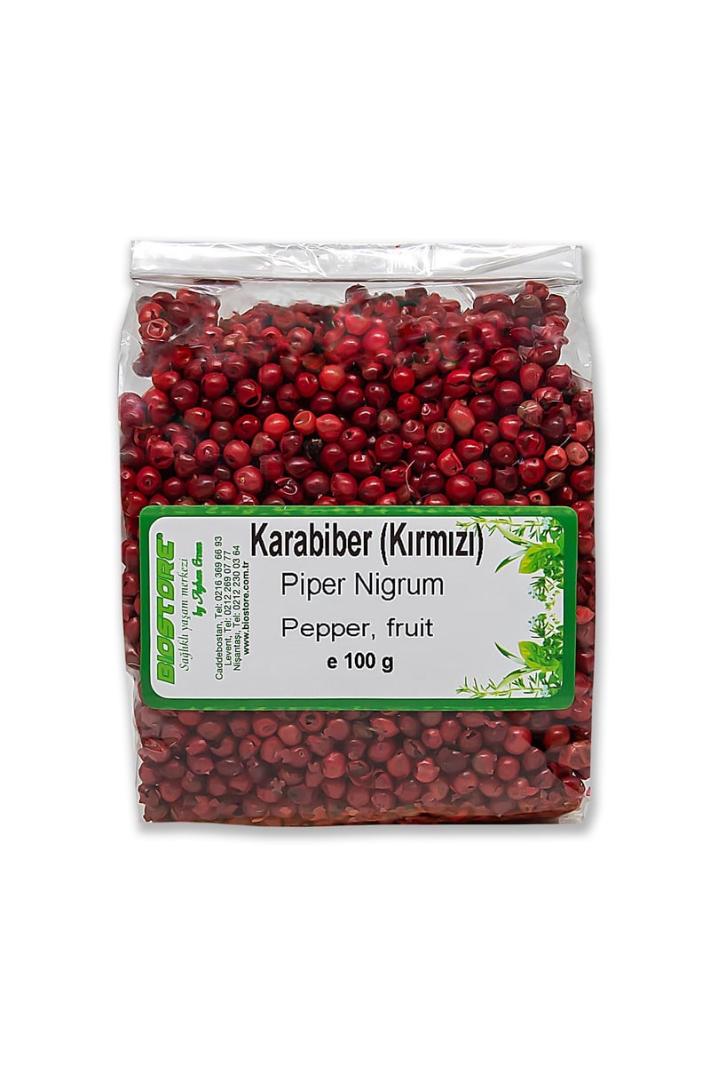 BIO STORE Karabiber - Kırmızı Renkli 100 g