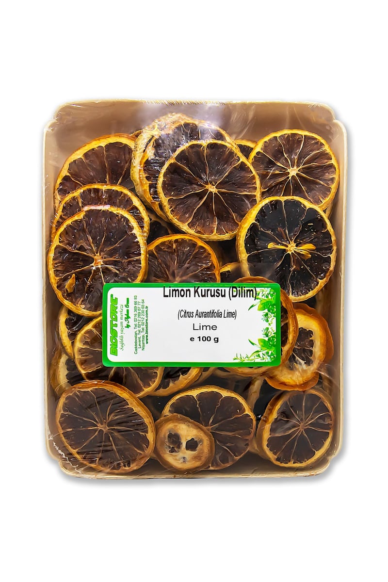 BIO STORE Limon Kurusu Dilimlenmiş 100 g (Şeker İlavesiz)