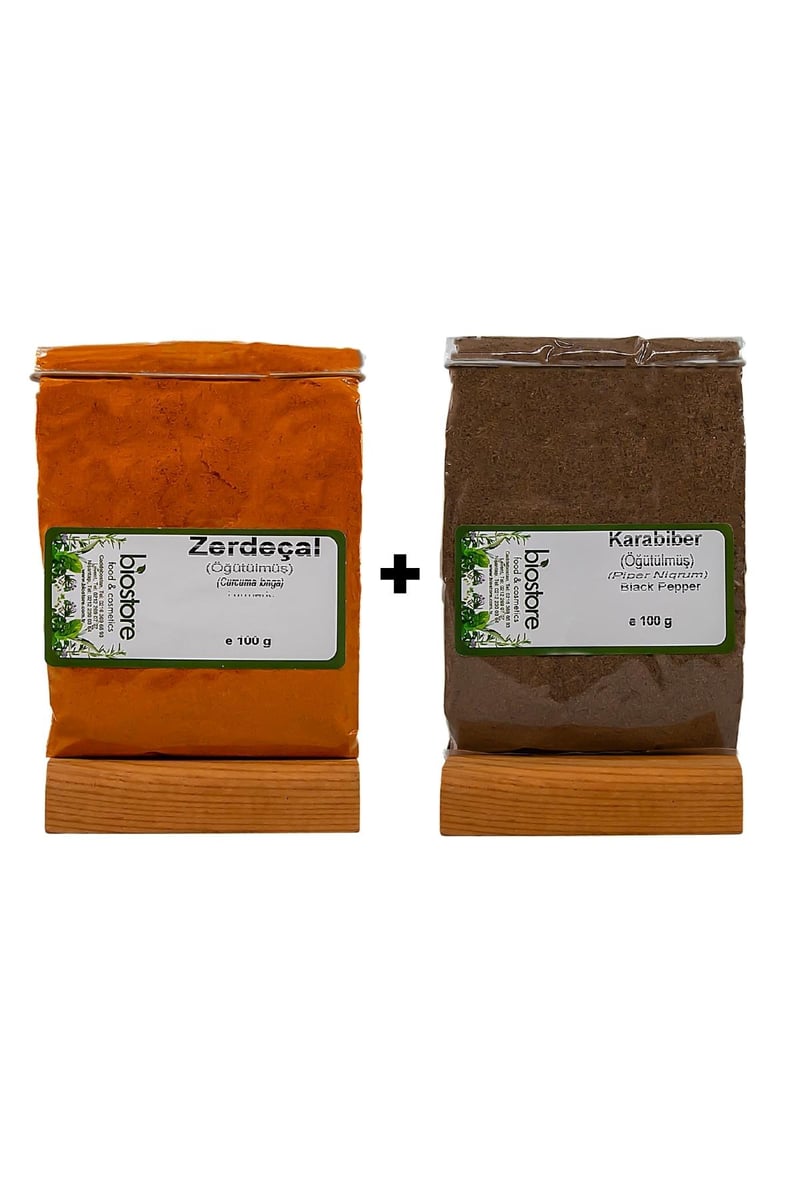 BioStore Altın ve Kara Baharat (Öğütülmüş Zerdeçal 100g - Öğütülmüş Karabiber 100g)