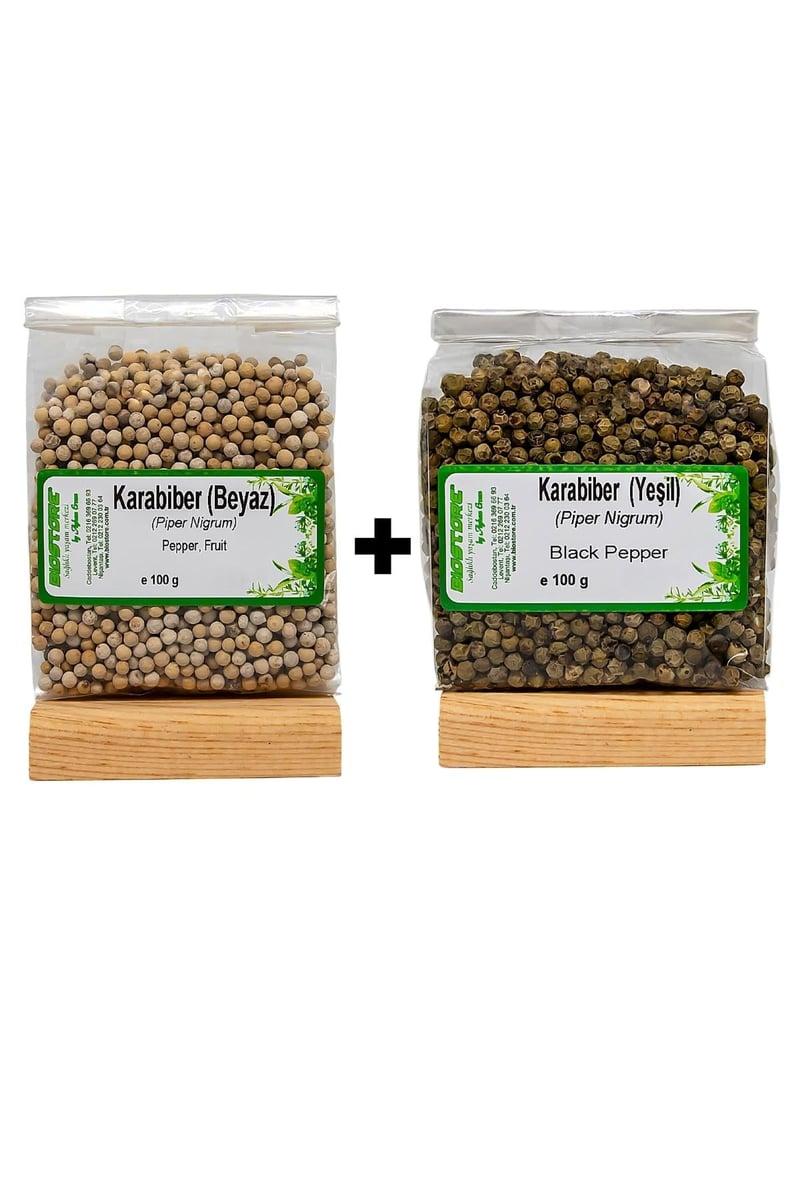 BioStore Beyaz-Yeşil Tane Karabiber 100 G 2'li