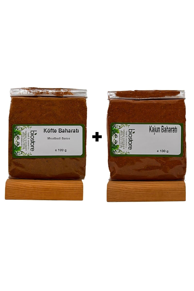 BioStore Güney Baharat İkilisi (Kajun Baharatı 100g - Köfte Baharatı 100g)