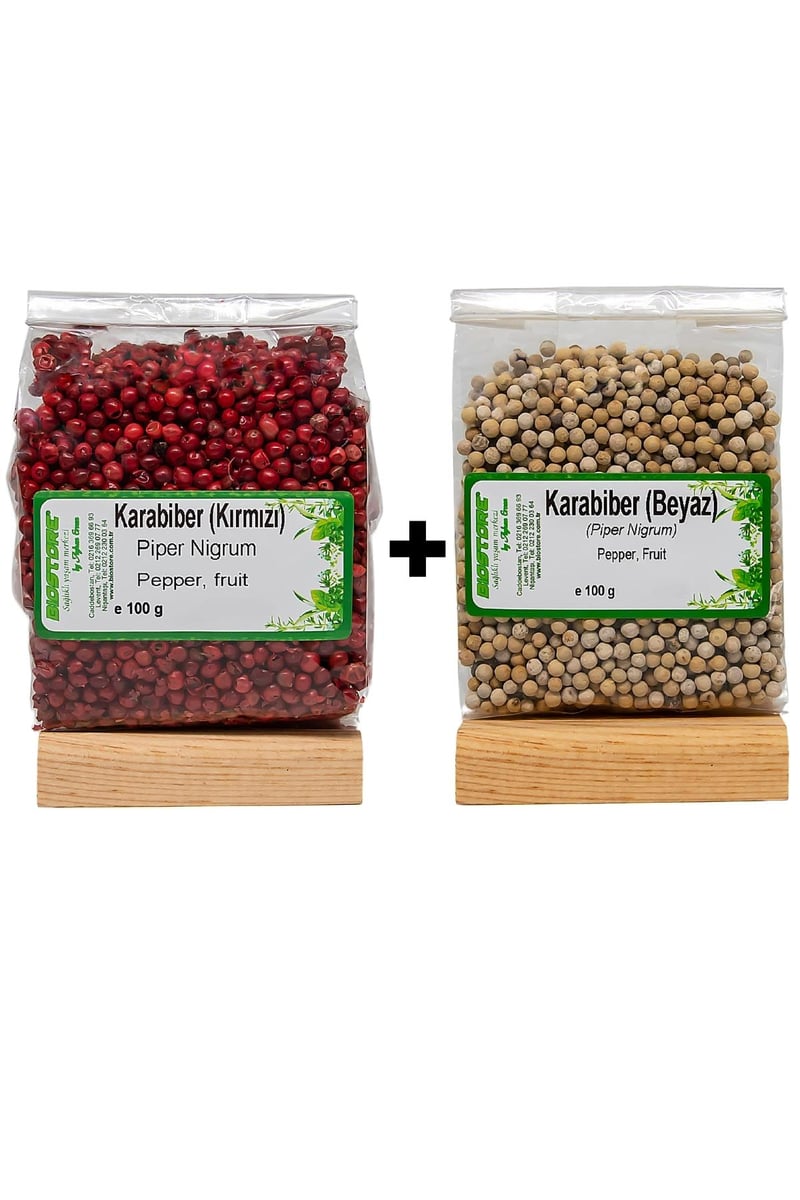 BioStore Kırmızı-Beyaz Tane Karabiber 100 G 2'li