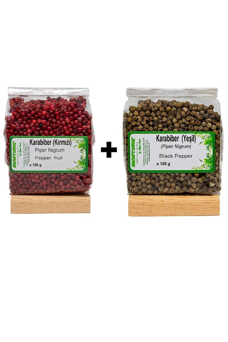 BioStore Kırmızı-Yeşil Tane Karabiber 100 G 2'li