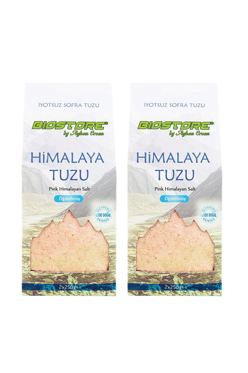 BioStore Öğütülmüş Himalaya Tuzu 500gx2 Adet 
