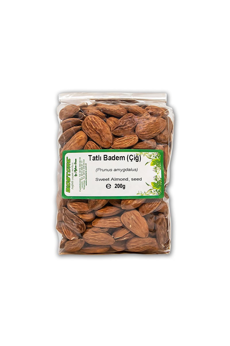 BIOSTORE Tatlı Badem Çiğ İri 200g