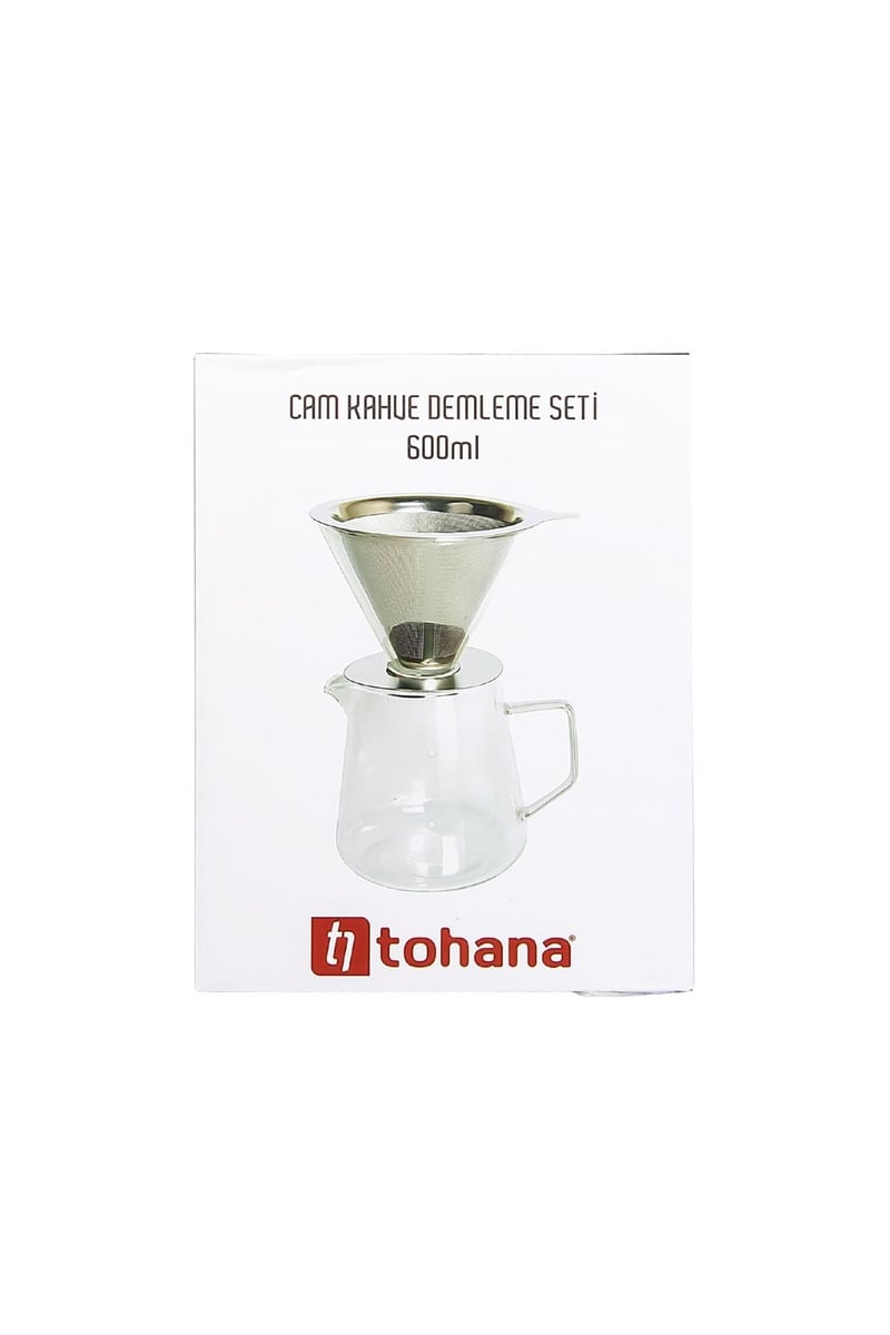 Cam Kahve Demleme Seti 600 ml