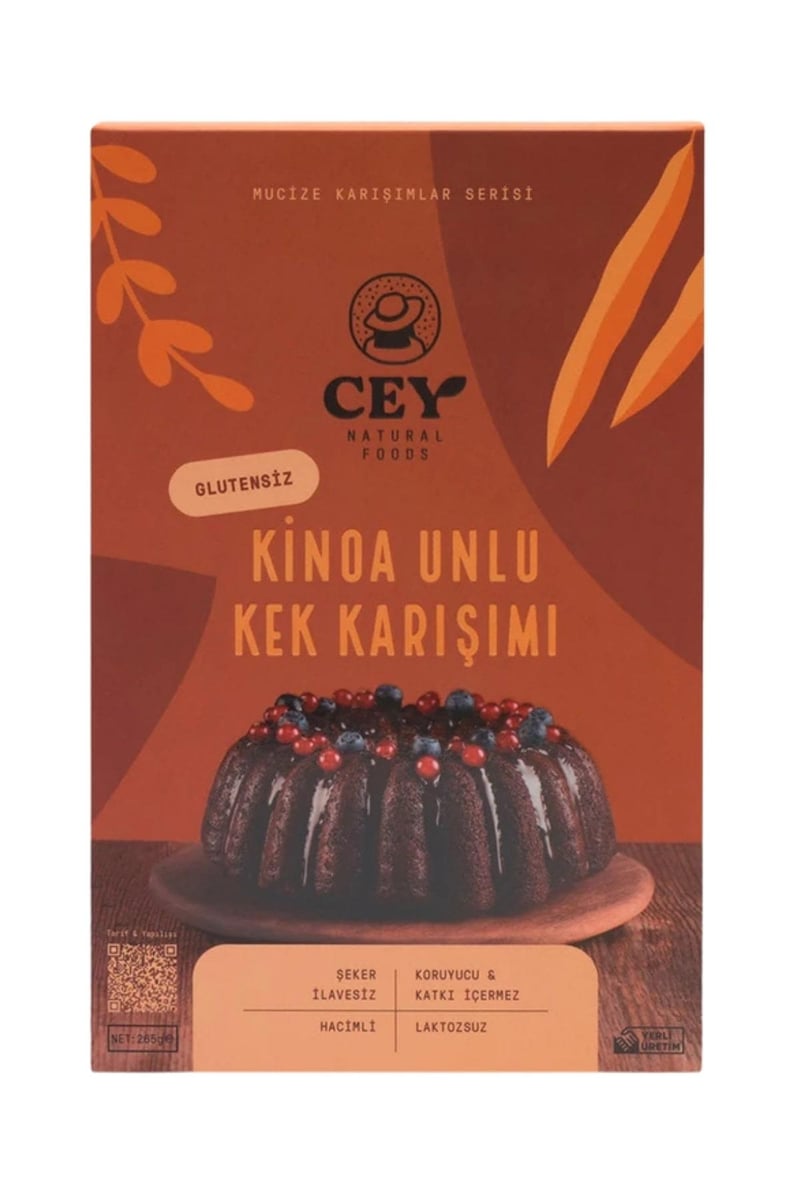 Glutensiz Kinoa Unlu Kek Karışımı 265 G