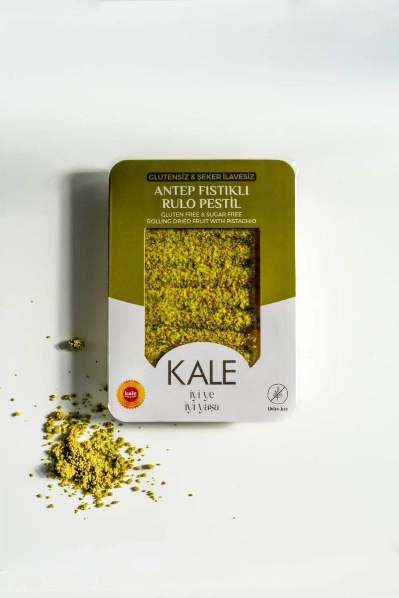 Glutensiz & Rafine Şeker İlavesiz Antep Fıstıklı Rulo Pestil 230 G