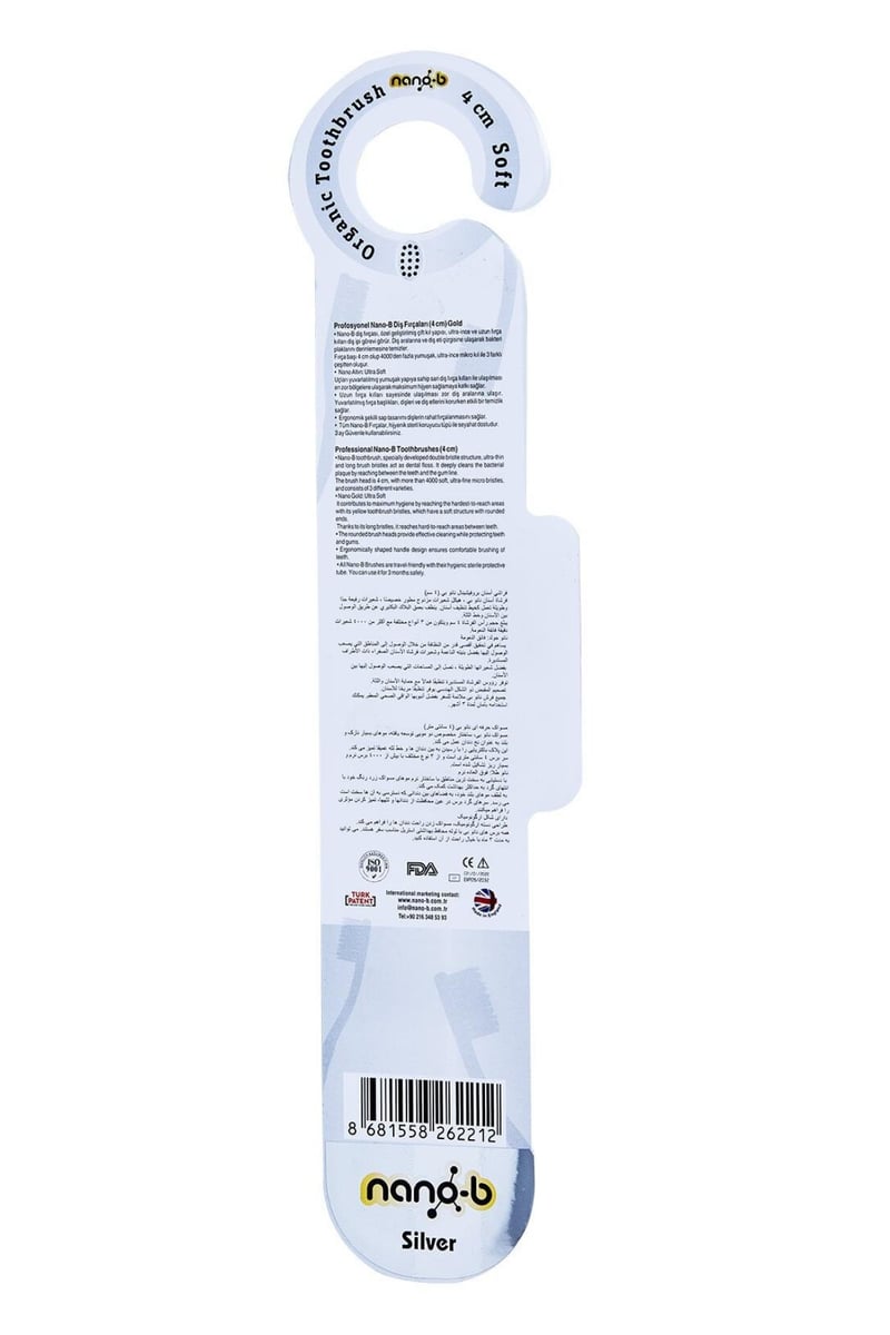 Gümüş Organik Diş Fırçası 4 Cm