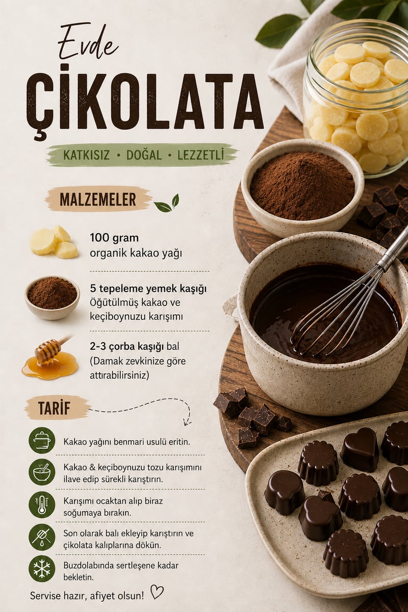 Katkısız Çikolata Yapım Seti