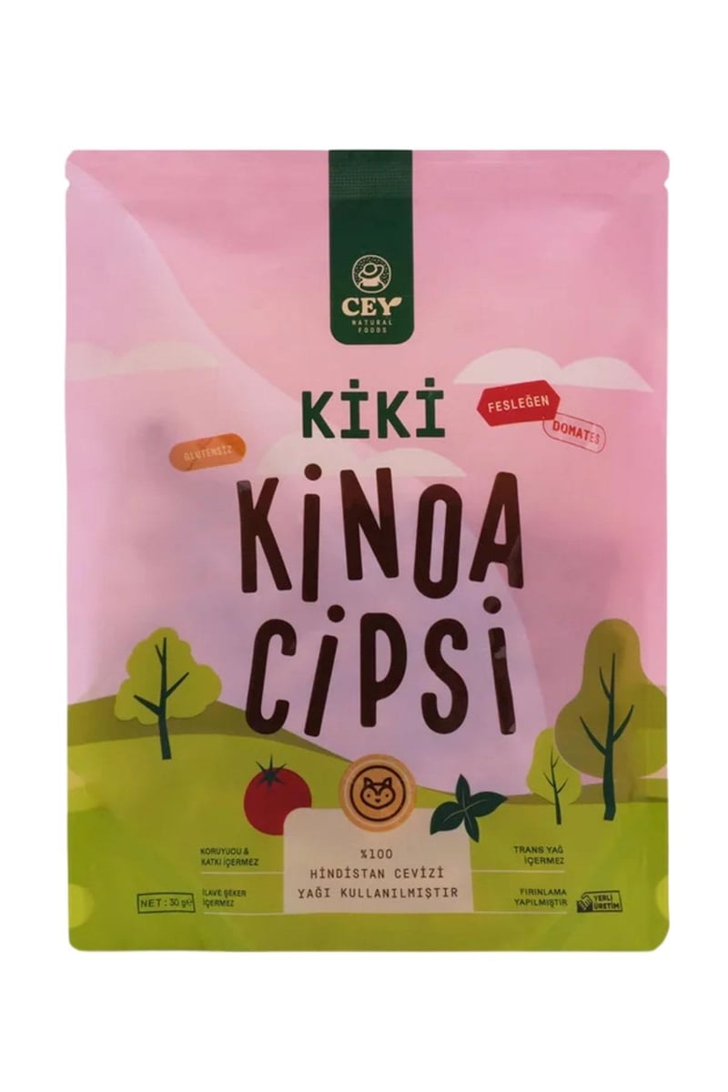 Kiki Domates Fesleğen Kinoa Cipsi 30 G