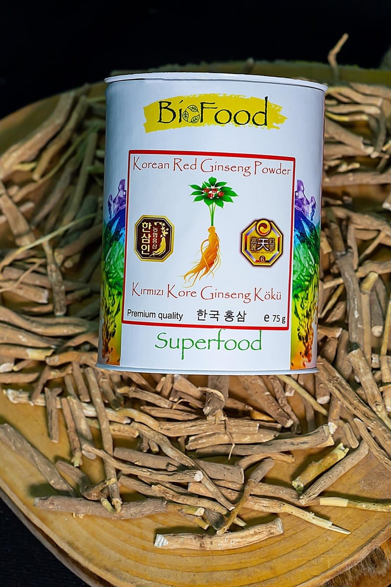 Öğütülmüş Kırmızı Kore Ginseng Kökü 75 G