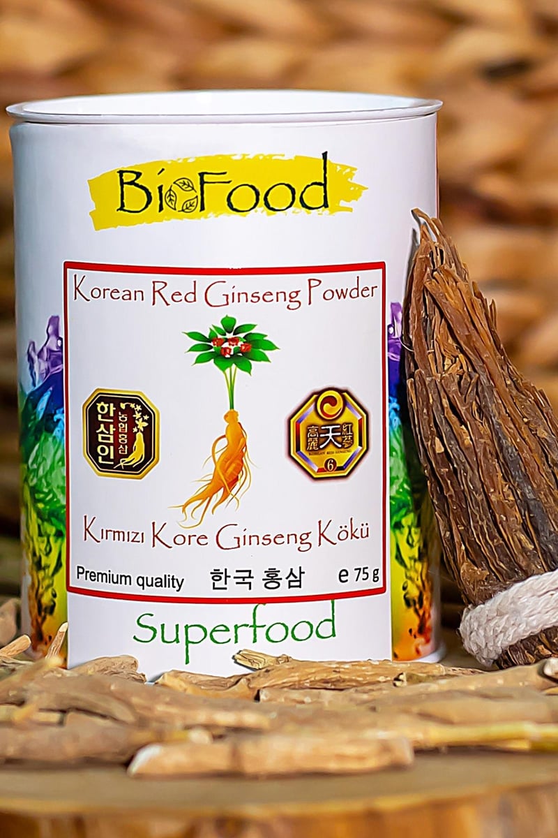 Öğütülmüş Kırmızı Kore Ginseng Kökü 75 G