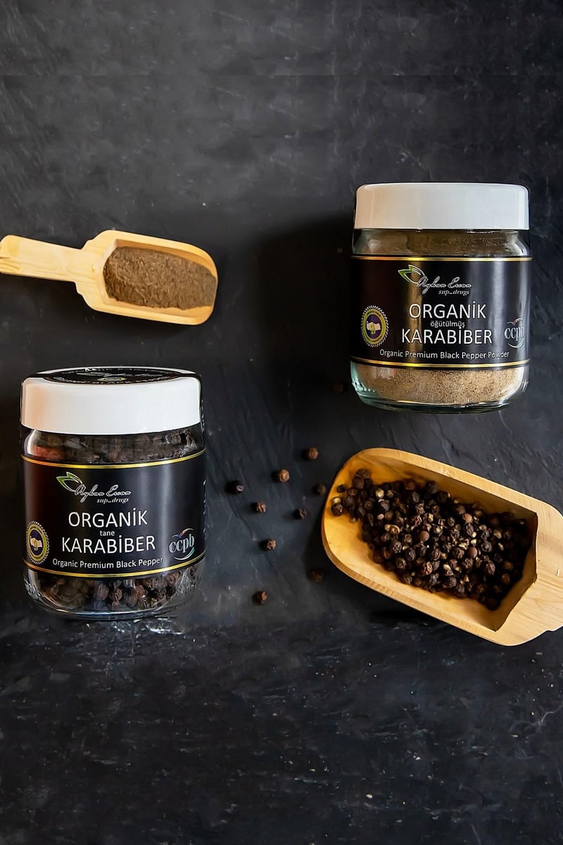 Öğütülmüş Organik Karabiber 80 G
