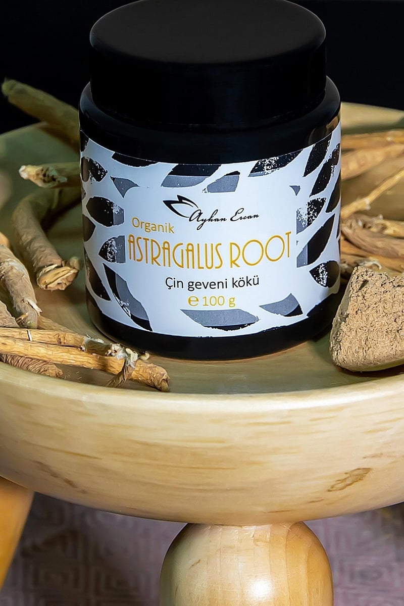 Organik Astragalus Root Çin Geveni Kökü Tozu 100 G