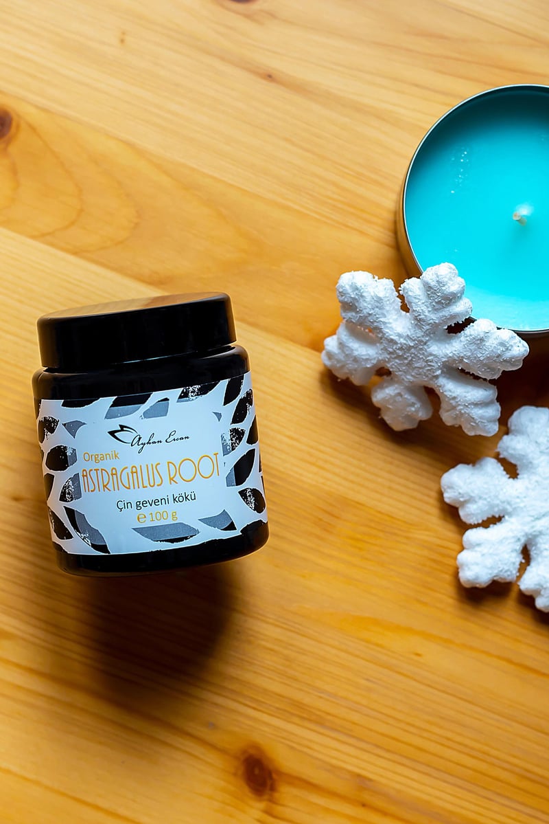 Organik Astragalus Root Çin Geveni Kökü Tozu 100 G
