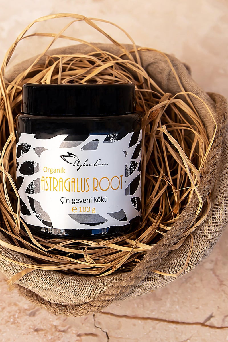 Organik Astragalus Root Çin Geveni Kökü Tozu 100 G