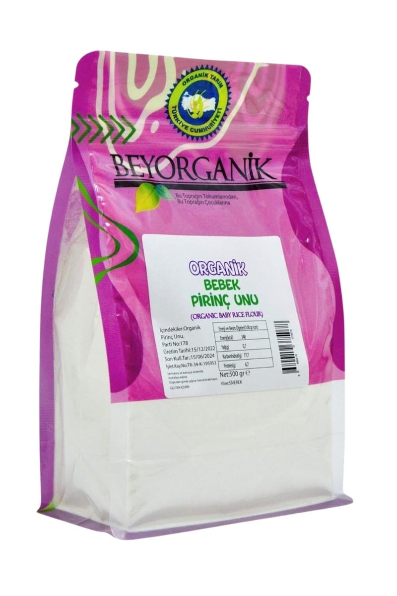 Organik Bebek Pirinç Unu 500 G