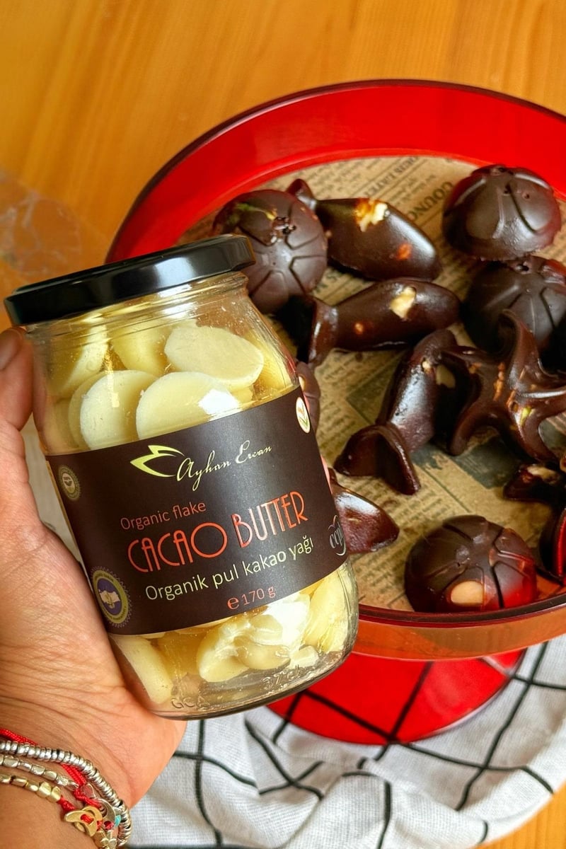 Organik Cacao Butter Wafer Flake Pul Kakao Yağı 170 G