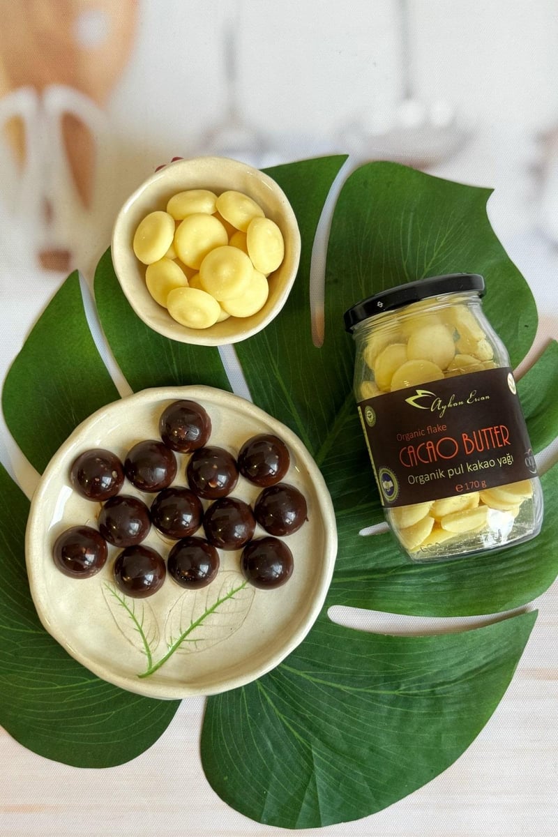 Organik Cacao Butter Wafer Flake Pul Kakao Yağı 80 G