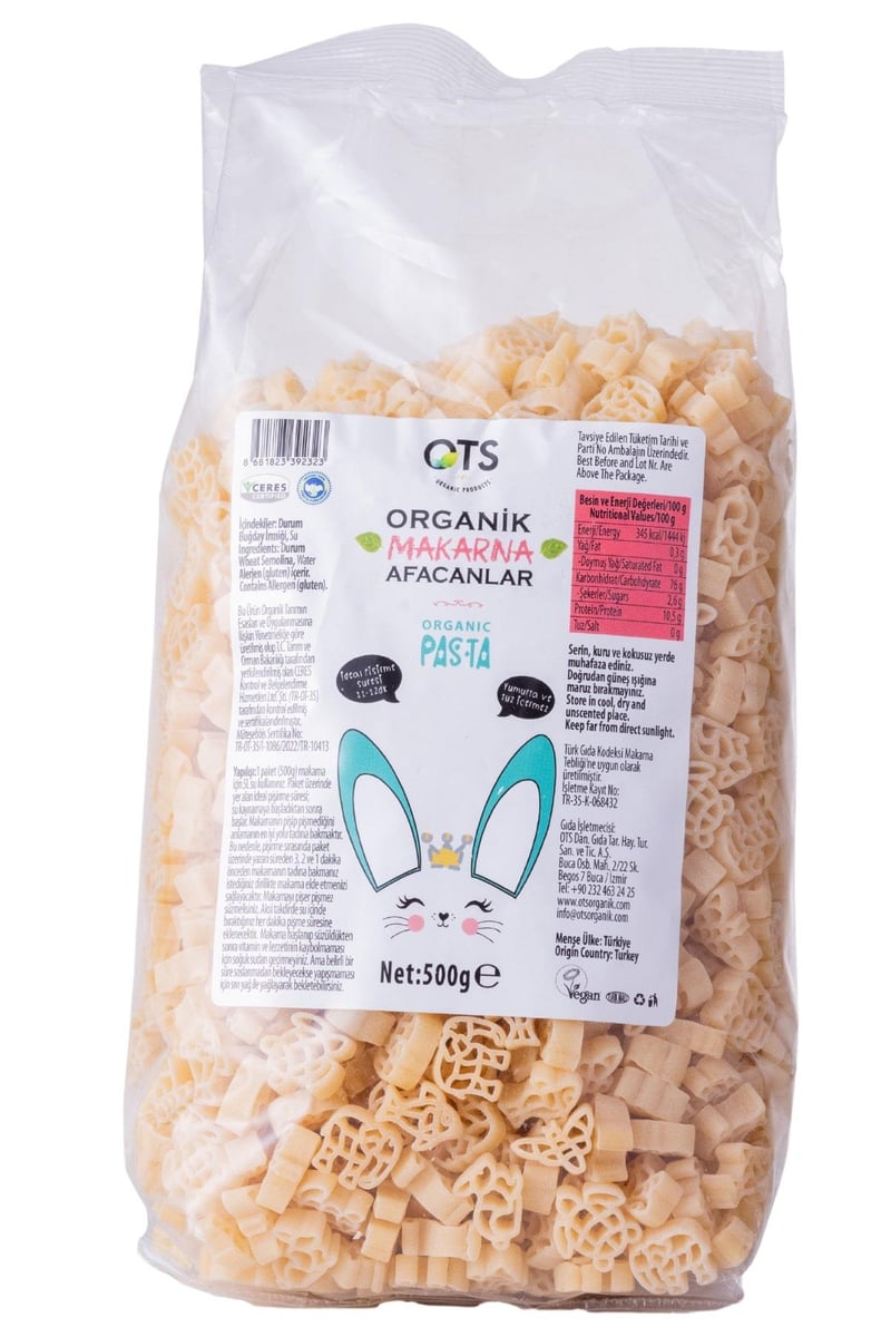 Organik Çocuklar için Sade Makarna 500 G